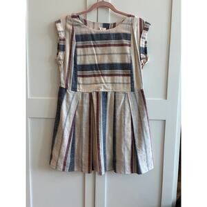 By Together Striped Mini Dress Red White and Blue Size Small